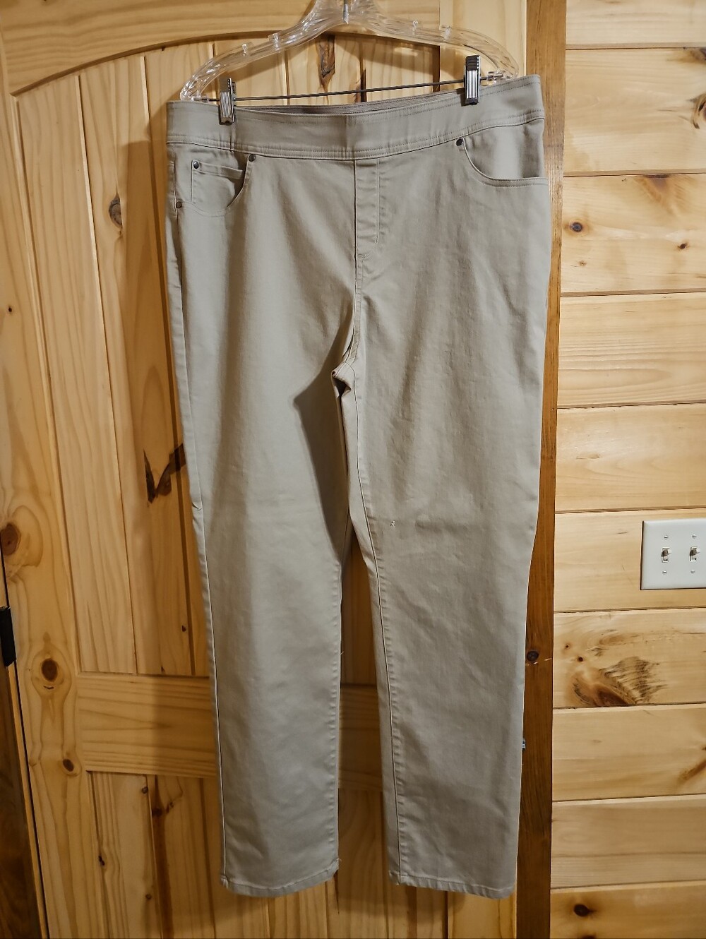 Kim Rogers Light Khaki Straight Leg Pants
